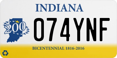 IN license plate 074YNF