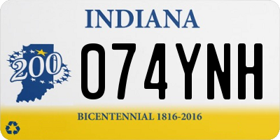 IN license plate 074YNH
