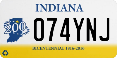 IN license plate 074YNJ