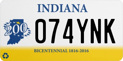 IN license plate 074YNK