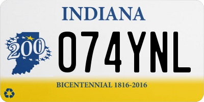 IN license plate 074YNL