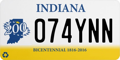 IN license plate 074YNN