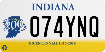 IN license plate 074YNQ