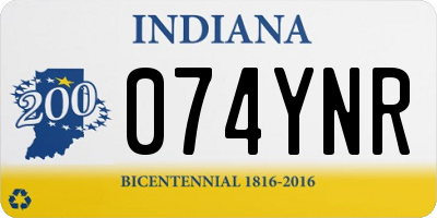 IN license plate 074YNR