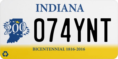 IN license plate 074YNT