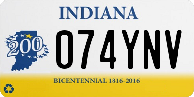 IN license plate 074YNV