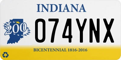 IN license plate 074YNX