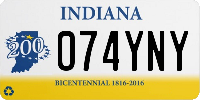 IN license plate 074YNY