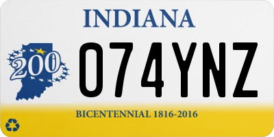 IN license plate 074YNZ