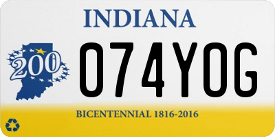 IN license plate 074YOG