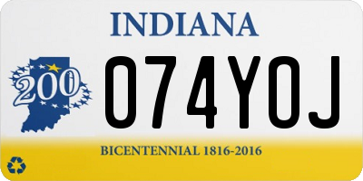 IN license plate 074YOJ