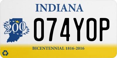IN license plate 074YOP