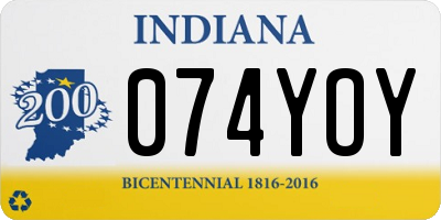 IN license plate 074YOY