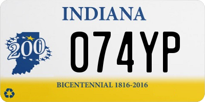 IN license plate 074YP