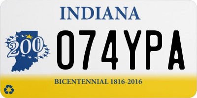 IN license plate 074YPA