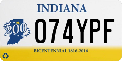 IN license plate 074YPF