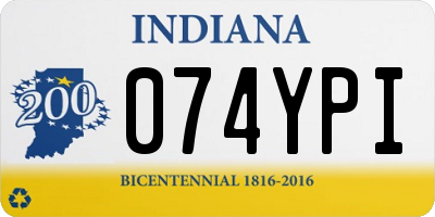 IN license plate 074YPI