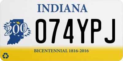 IN license plate 074YPJ