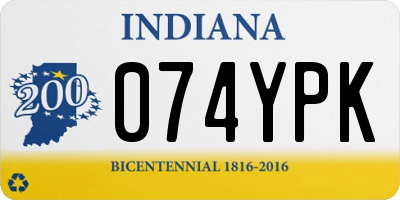 IN license plate 074YPK