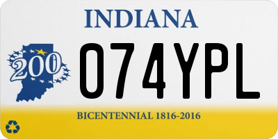 IN license plate 074YPL