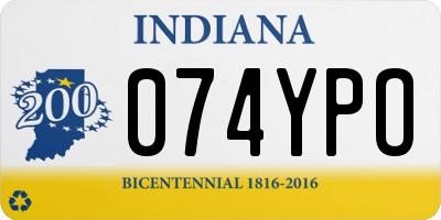 IN license plate 074YPO