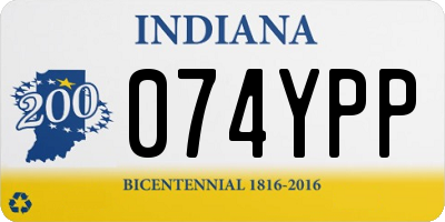 IN license plate 074YPP