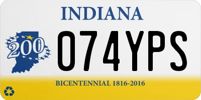 IN license plate 074YPS