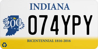 IN license plate 074YPY