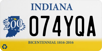 IN license plate 074YQA