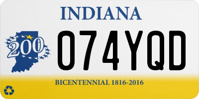 IN license plate 074YQD