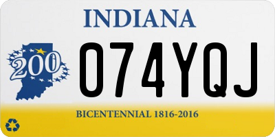 IN license plate 074YQJ