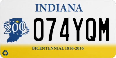 IN license plate 074YQM