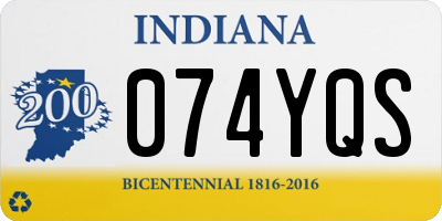IN license plate 074YQS