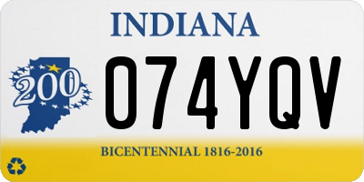 IN license plate 074YQV