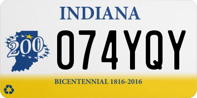 IN license plate 074YQY