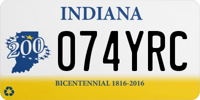 IN license plate 074YRC