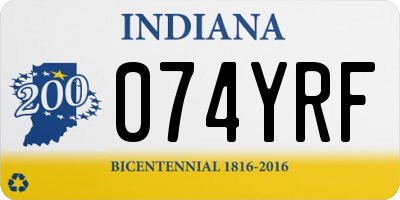IN license plate 074YRF