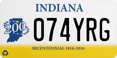 IN license plate 074YRG