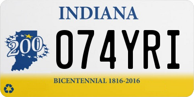 IN license plate 074YRI