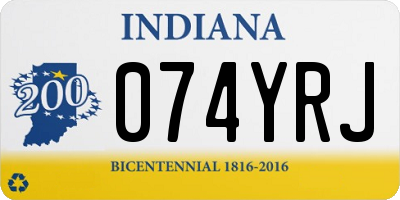 IN license plate 074YRJ