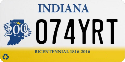 IN license plate 074YRT