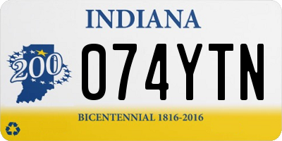 IN license plate 074YTN