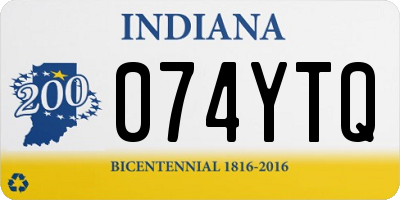 IN license plate 074YTQ