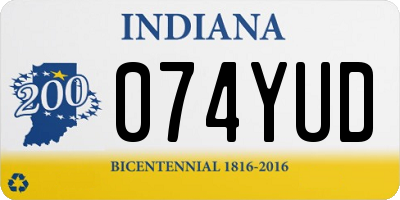 IN license plate 074YUD