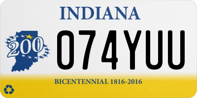 IN license plate 074YUU