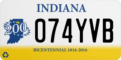 IN license plate 074YVB