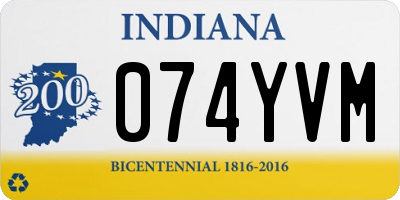 IN license plate 074YVM