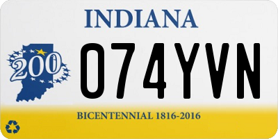 IN license plate 074YVN