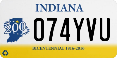 IN license plate 074YVU