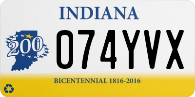 IN license plate 074YVX